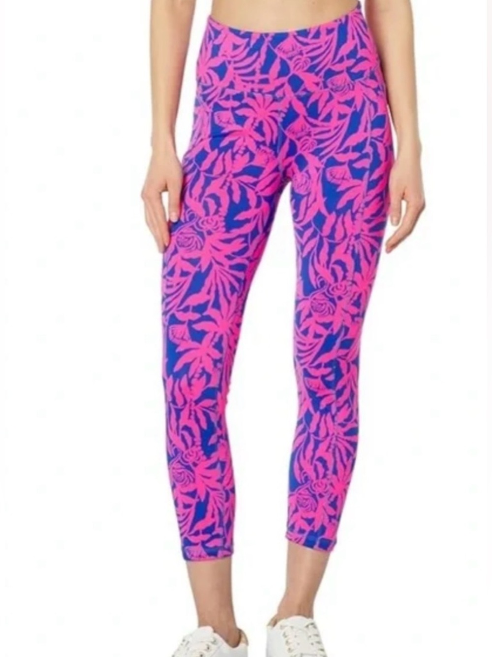 Lilly Pulitzer Hot Pink with Blue Trim Luxletic Leggings